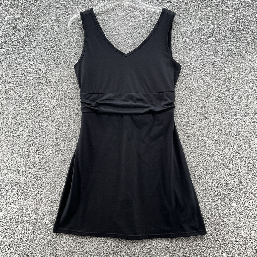 Title Nine Dress Women Medium Black Jersey Knit Casual Sport Stretch Pocket Tank